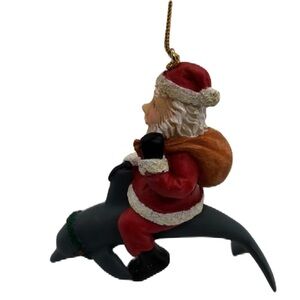 Santa Claus Riding Dolphin Ornament
